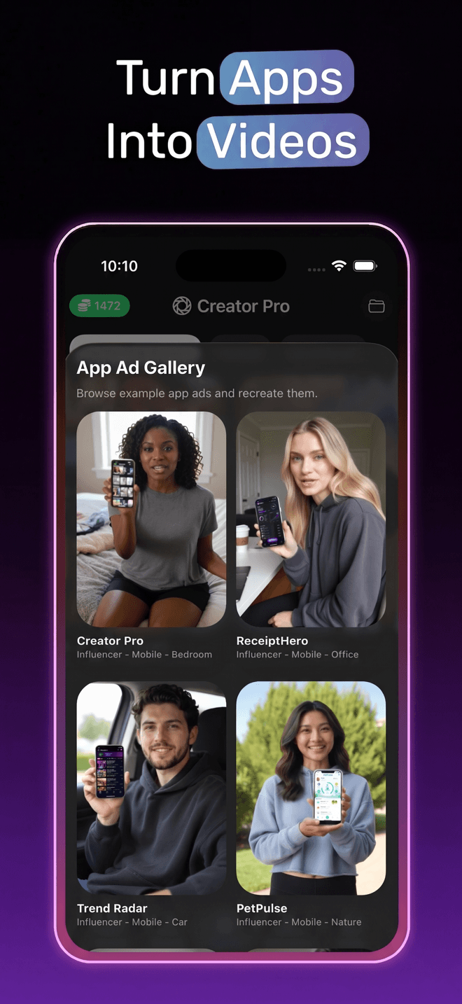 Creator Pro product video gallery
